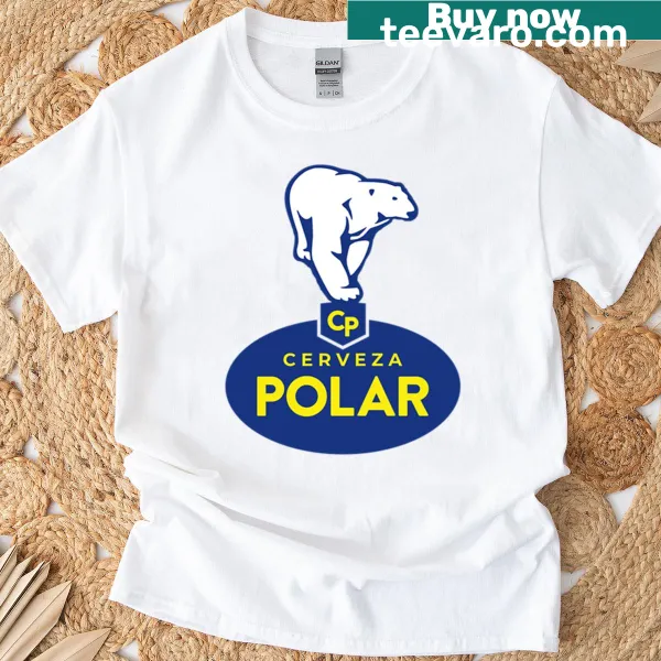 Oversized T-shirt featuring a playful polar bear with a beer