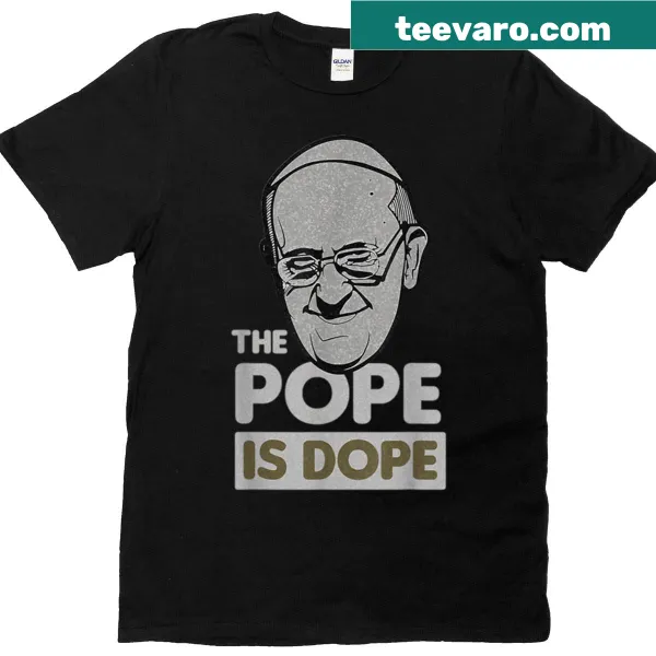 Illustrative T-shirt featuring Pope Francis and Jesus