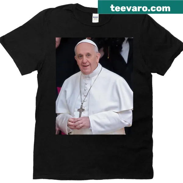 T-shirt featuring the name Pope Francis in a straightforward design