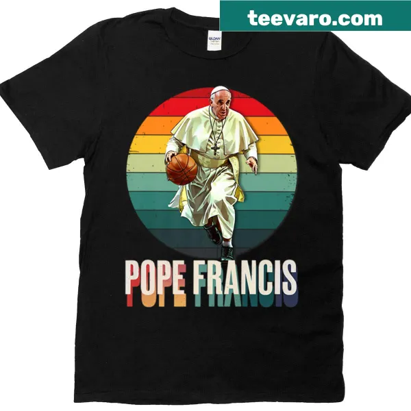 T-shirt featuring a dignified design honoring Pope Francis as a Catholic saint