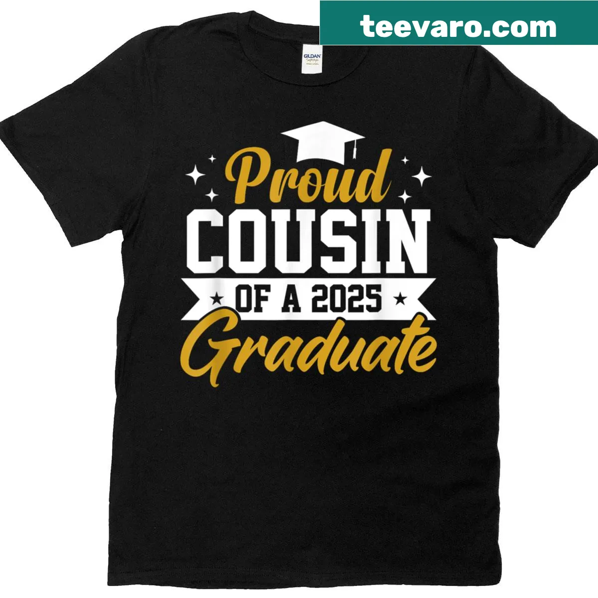 T-shirt celebrating being a proud cousin of a 2025 graduate — on a men's t-shirt