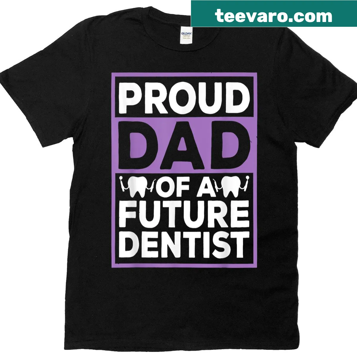 T-shirt with dental tools and 'Future Dentist' text for dads — on a men's t-shirt