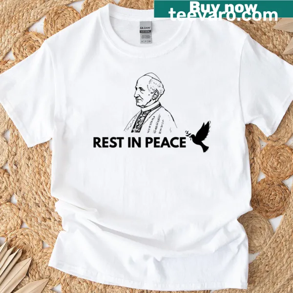 Vintage tribute t-shirt with 'Rest In Peace' text in elegant style