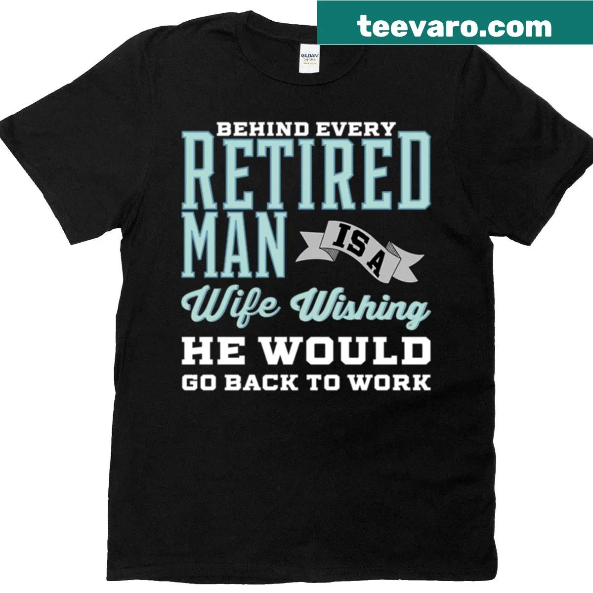 Funny retired husband quote on t-shirt — on a men's t-shirt
