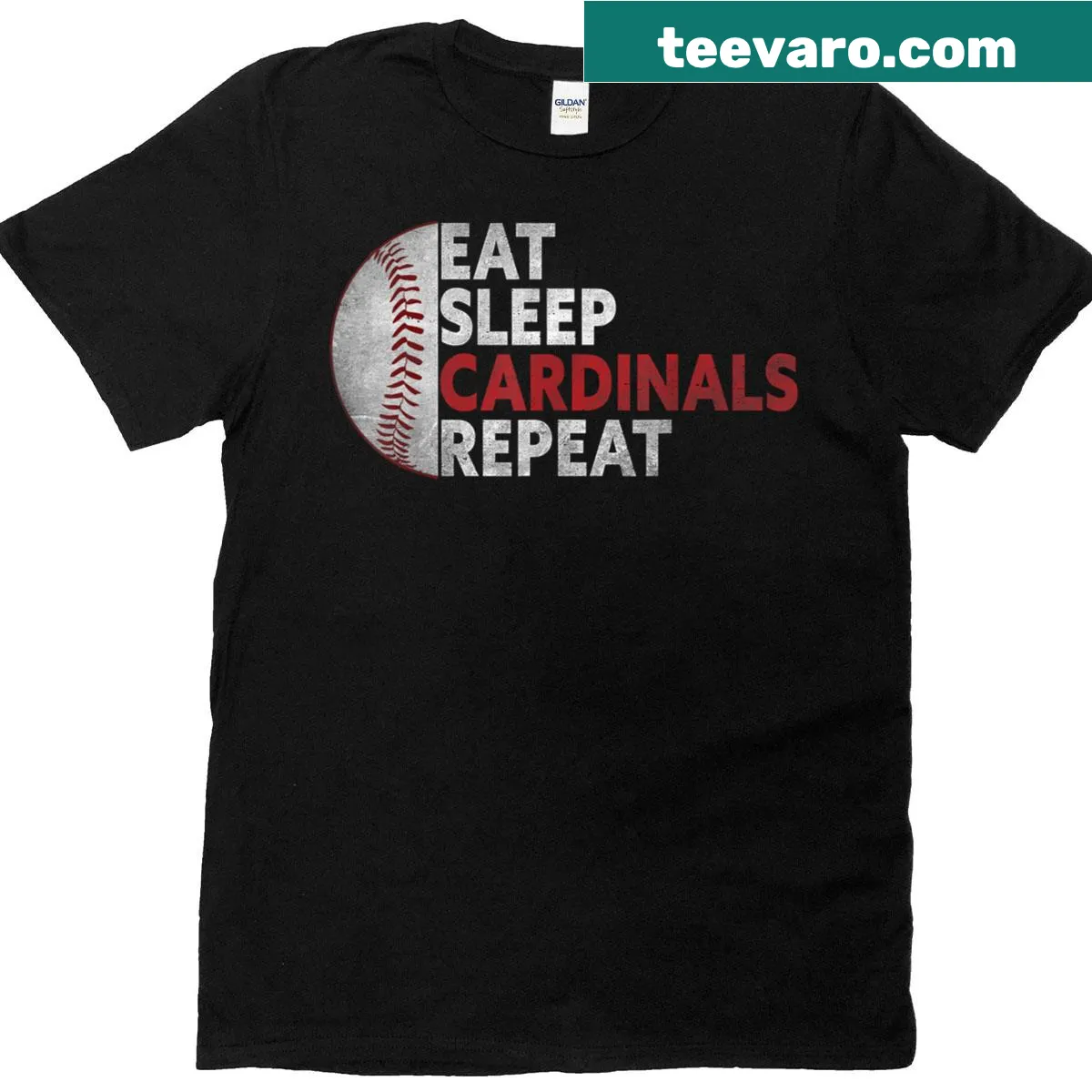 T-shirt with a graphic name design featuring cardinals — on a men's t-shirt