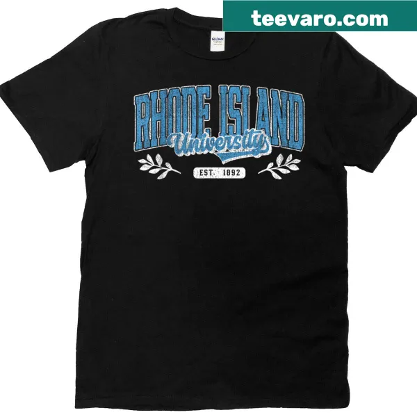 Retro Rhode Island university logo graphic T-shirt