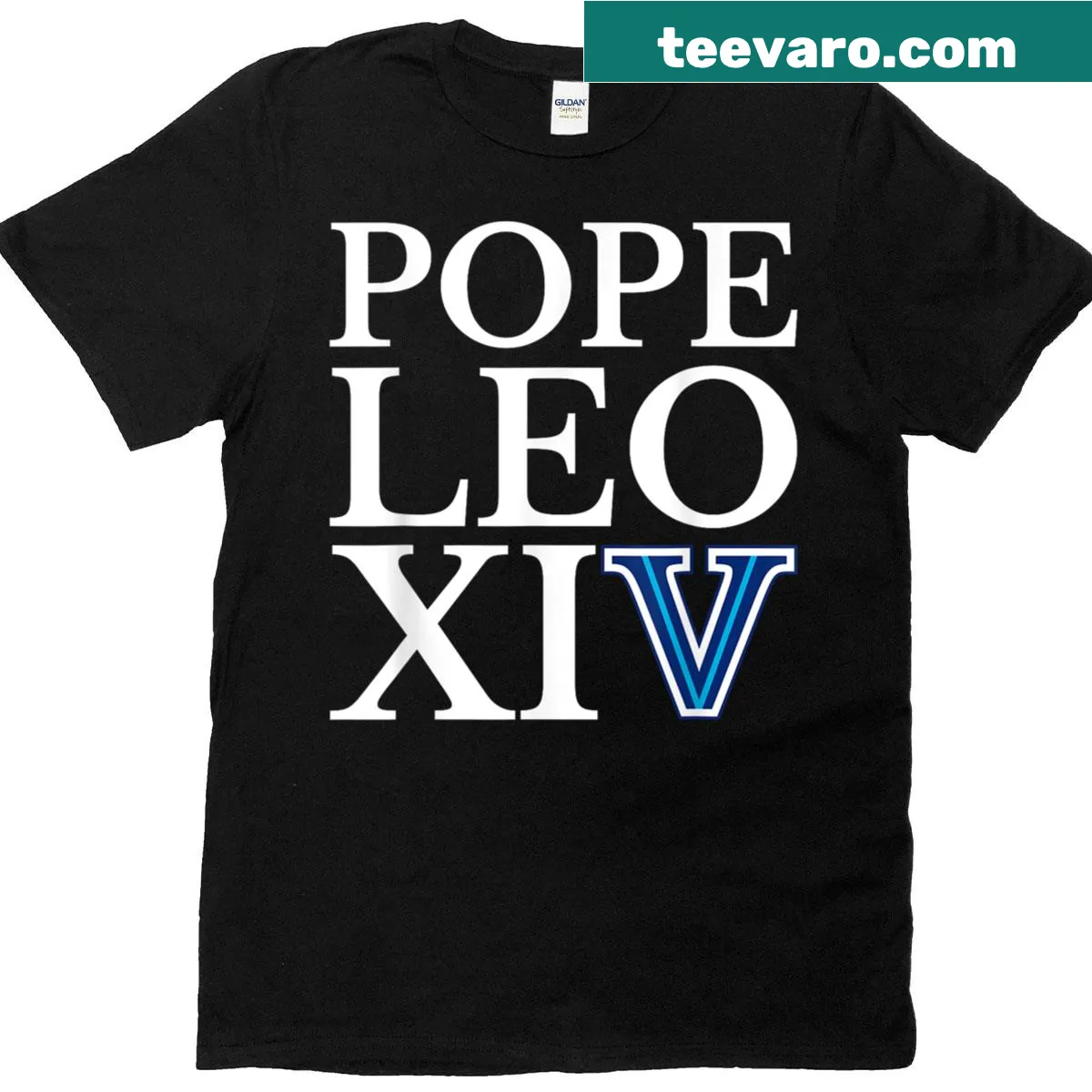 Illustration of Pope Leo XIII design on a vintage style t-shirt — on a men's t-shirt