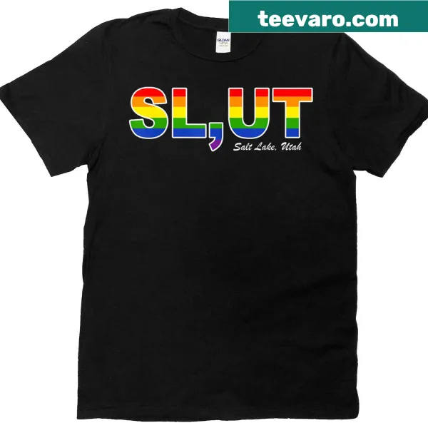 Pride-themed T-shirt celebrating LGBTQ+ identity in Salt Lake Utah