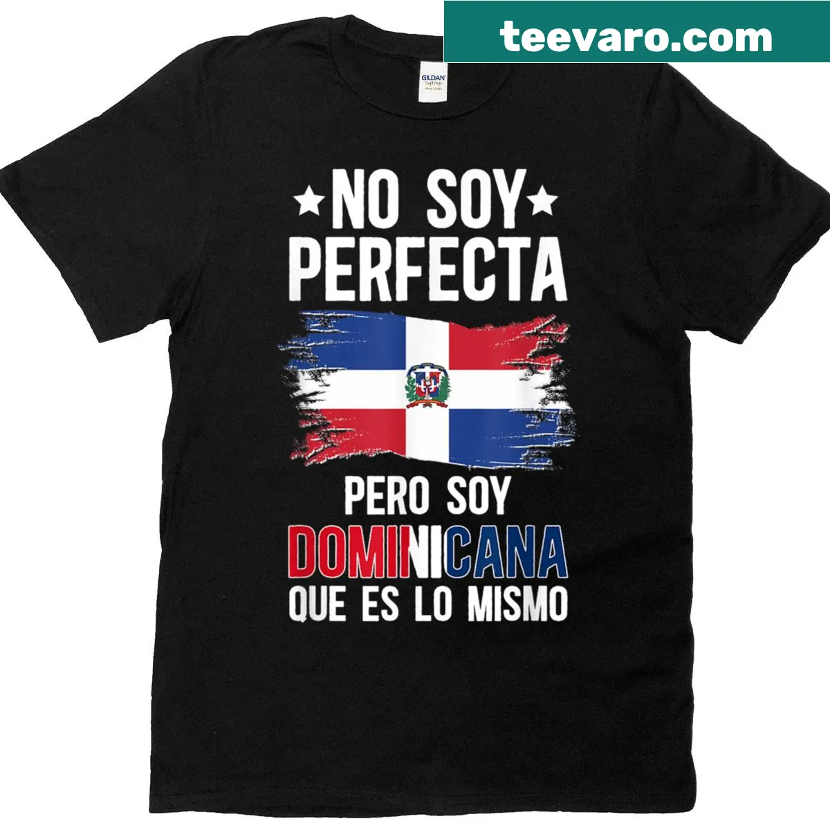T-shirt featuring the phrase 'Soy Dominicana' in bold text — on a men's t-shirt