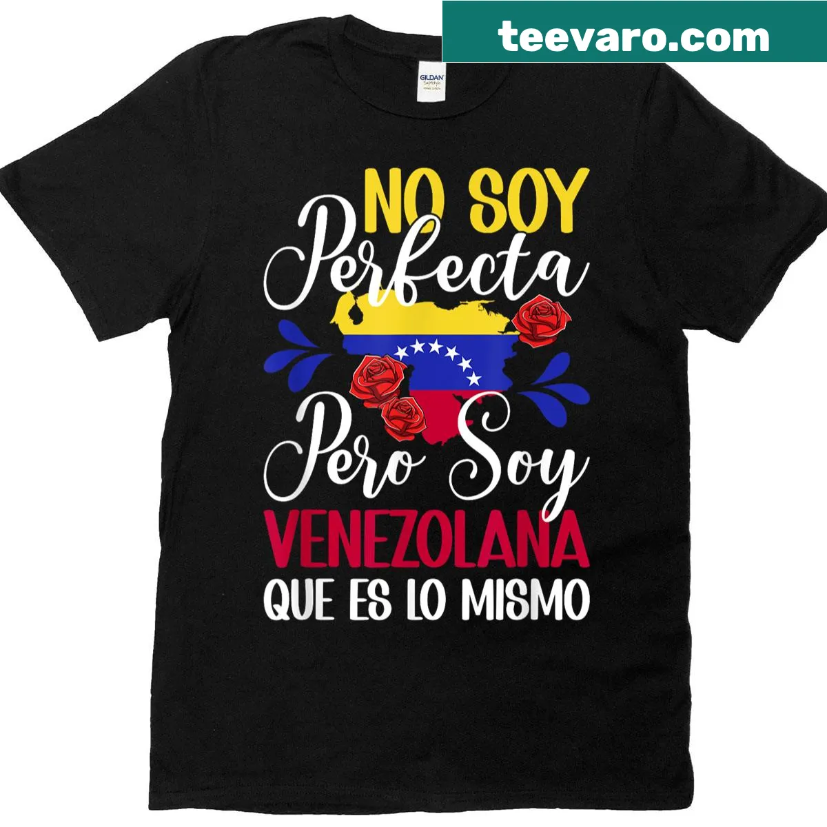 Venezuelan pride T-shirt with playful design — on a men's t-shirt