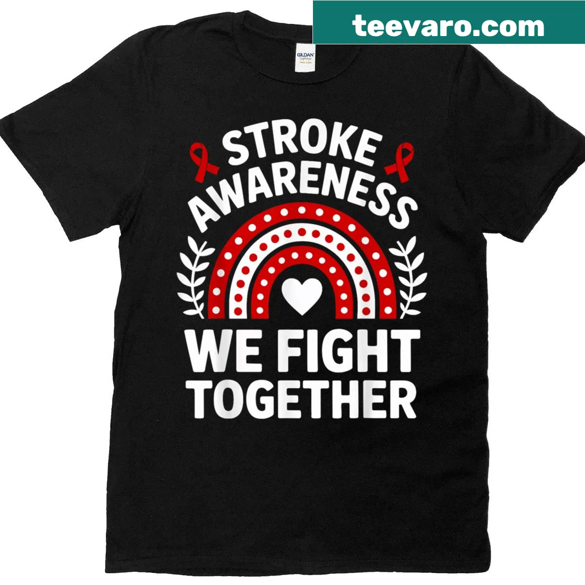 T-shirt promoting stroke awareness for May 2025 — on a men's t-shirt
