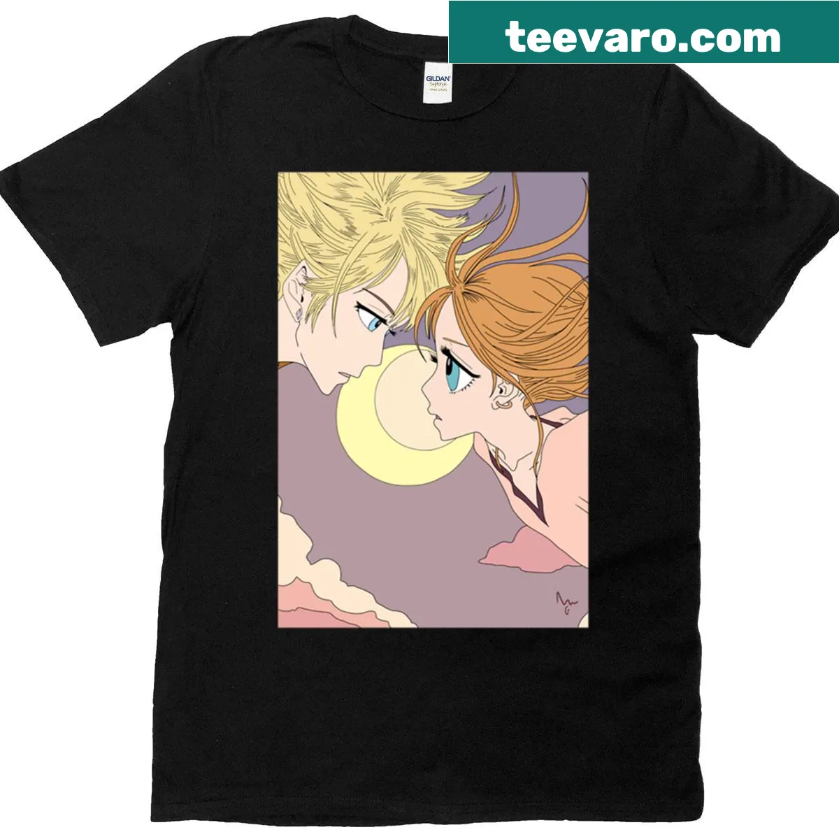 Oversized t-shirt featuring whimsical graphics inspired by Sugar Sugar Rune — on a men's t-shirt