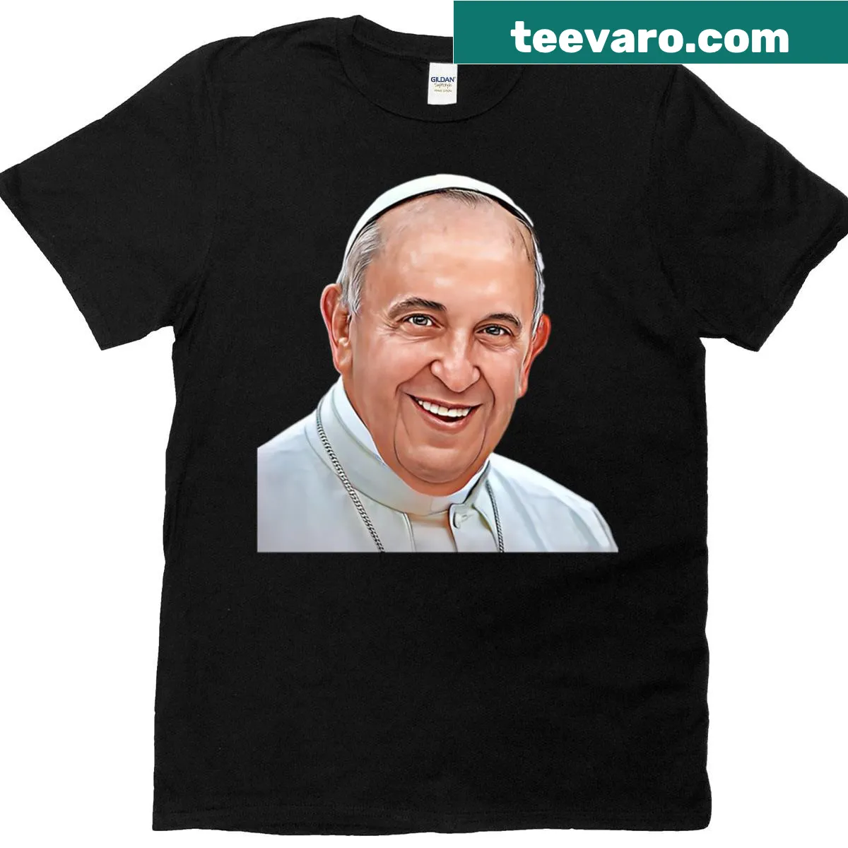 T-shirt featuring Pope Francis and World Youth Day theme. — on a men's t-shirt