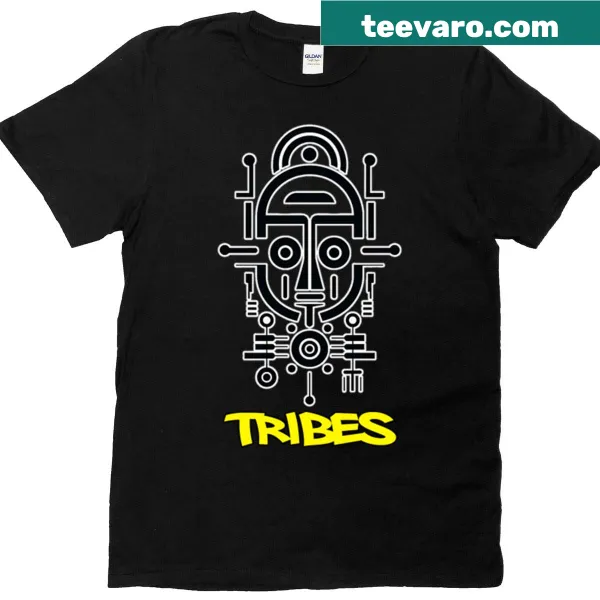 T-shirt featuring bold typography of the word 'Tribes'