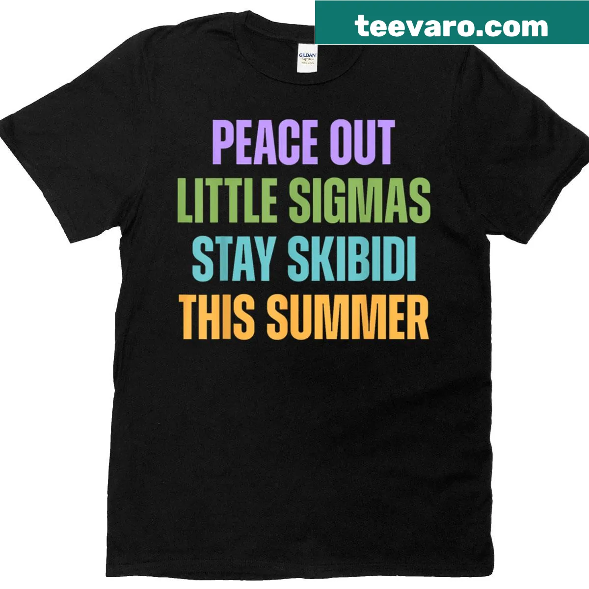 Vintage shirt with 'Peace Out Little Sigmas' text for last day of school — on a men's t-shirt