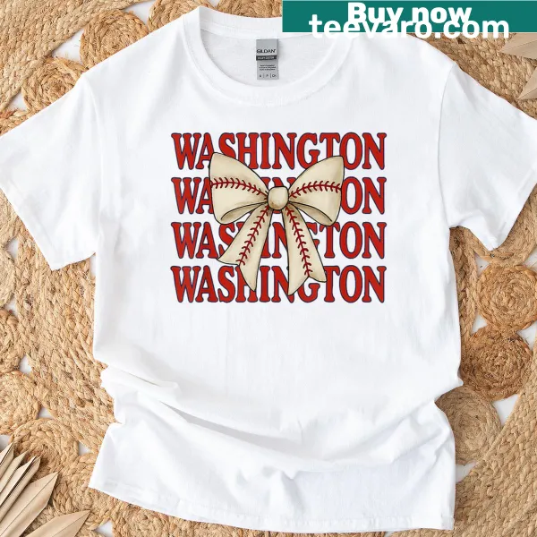 Vintage Washington t-shirt featuring a coquette bow design