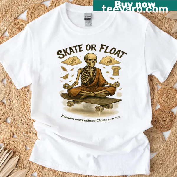 Oversized t-shirt with Zen-inspired skateboarding typography