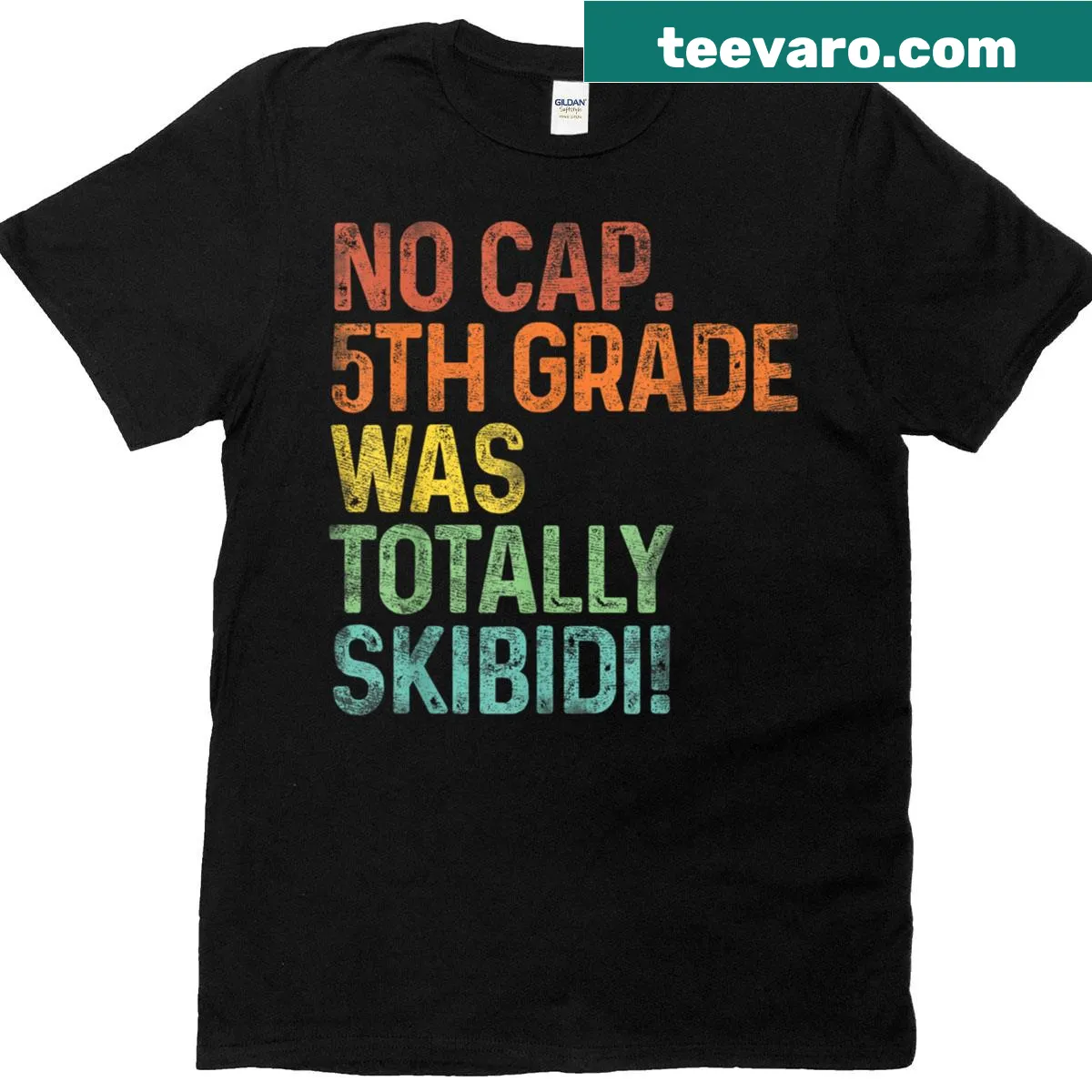 Fifth Grade graduation t-shirt with nostalgic text — on a men's t-shirt