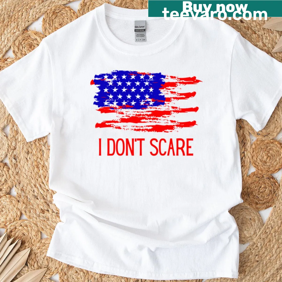 T-shirt with bold text: I Don't Scare — on a men's t-shirt