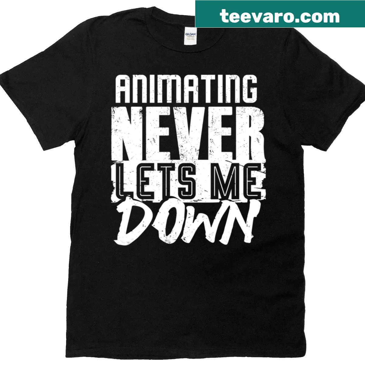 Inspirational T-shirt for animators with motivational quote — on a men's t-shirt