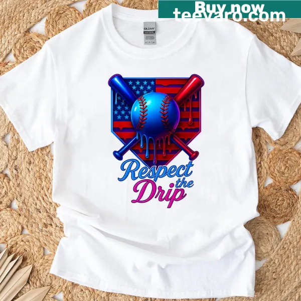 4th of July T-shirt with baseball home plate and ice cream design
