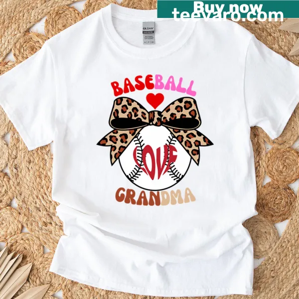 Typographic design celebrating baseball grandmas on t-shirt