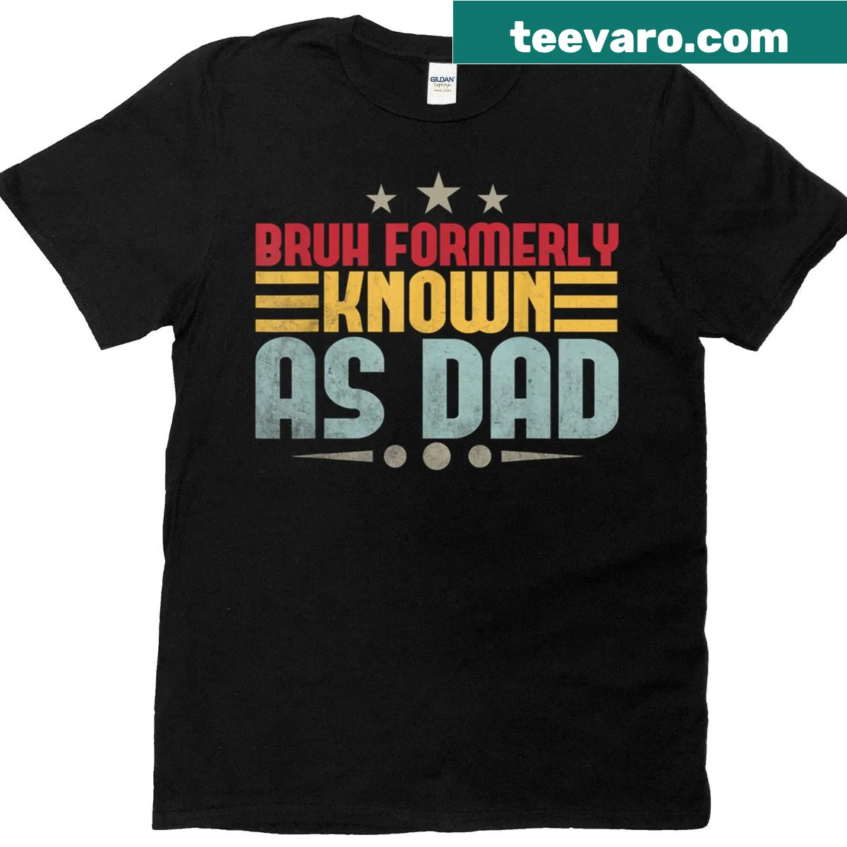 Vintage-style t-shirt featuring 'Bruh Formerly Known As Dad' humor — on a men's t-shirt