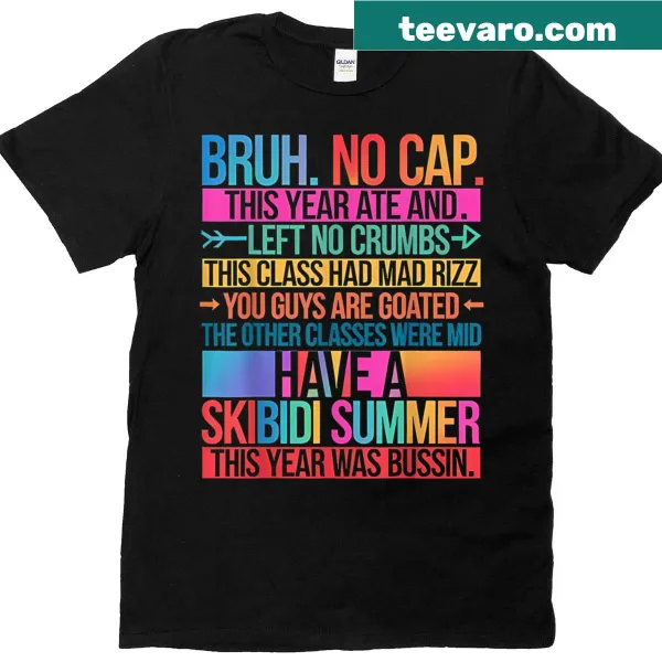 Funny T-shirt with 'This Year Ate No Cap' text for kids