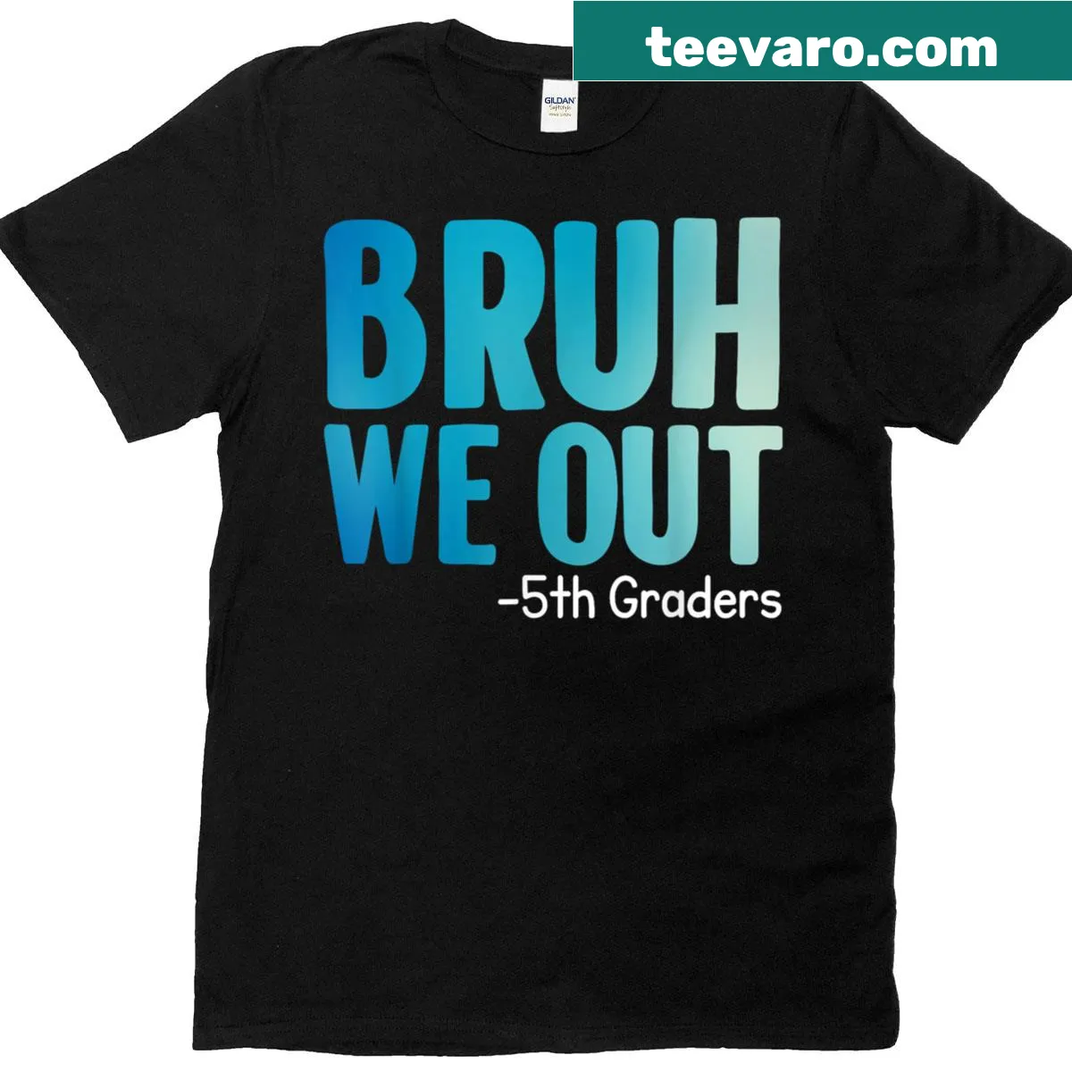 T-shirt for 5th graders graduating with 'Bruh We Out.' — on a men's t-shirt