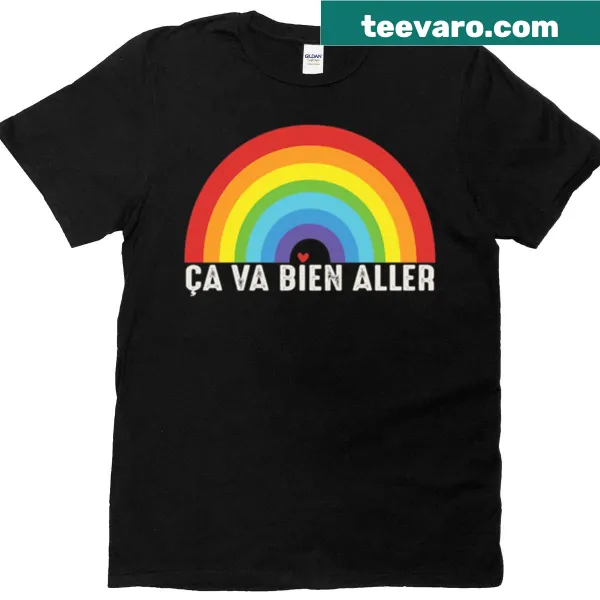 T-shirt with the uplifting phrase 'Ca Va Bien Aller' in bold typography