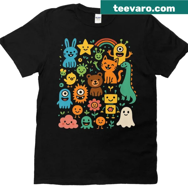Cartoon explosion graphic with fun characters in a playful design.