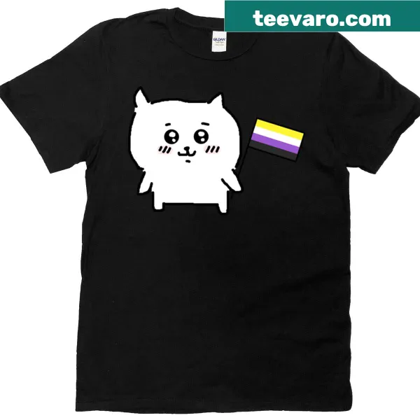 Chiikawa Pride non-binary T-shirt with character illustration