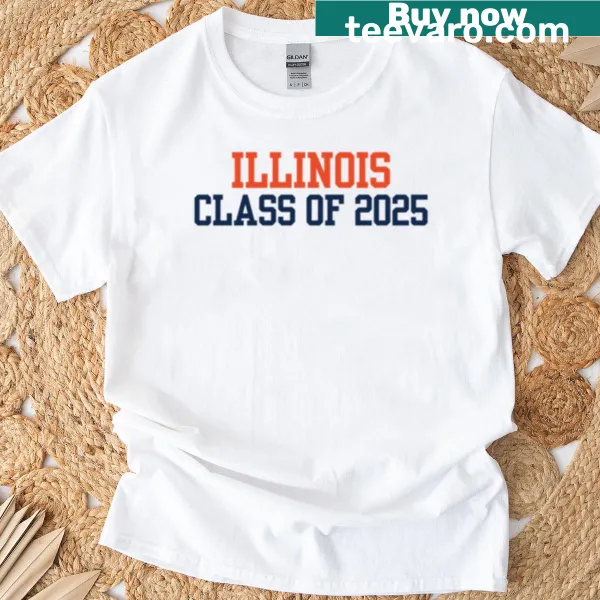Class of 2025 Illinois graduation graphic t-shirt