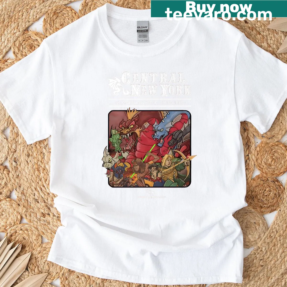 Cnyrpg logo illustration on a premium T-shirt — on a men's t-shirt