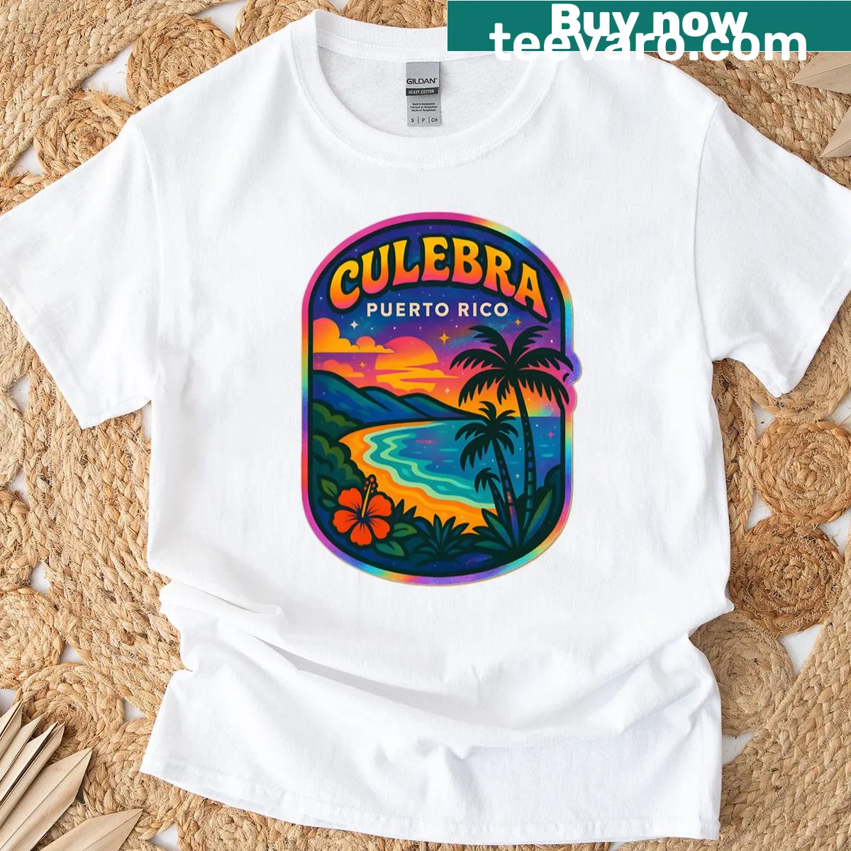 Stylish T-shirt celebrating the beauty of Culebra — on a men's t-shirt