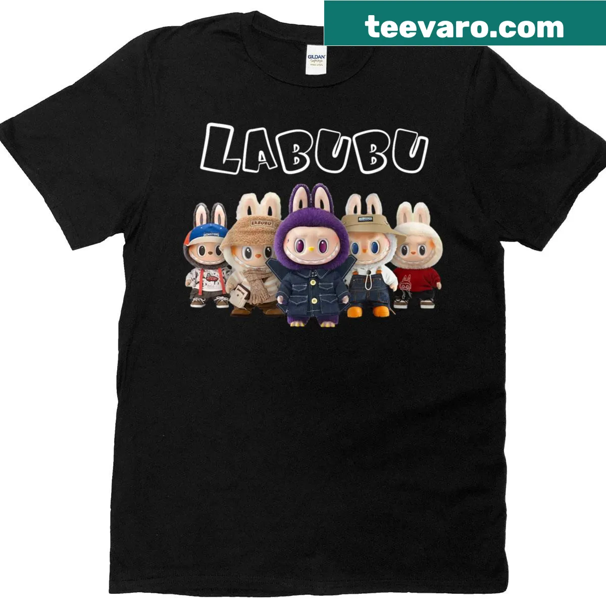 Labubu monster graphic T-shirt for fans — on a men's t-shirt