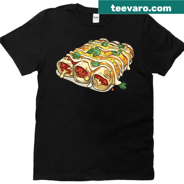 Cartoon enchiladas graphic t-shirt