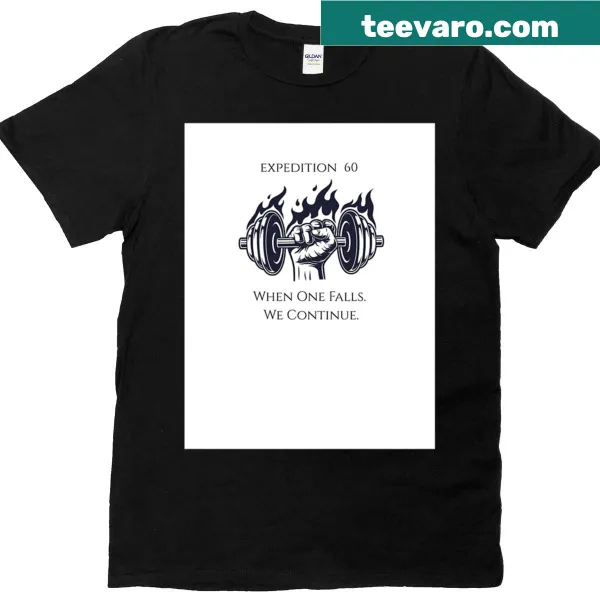 Typography graphic promoting fitness camaraderie on a T-shirt.