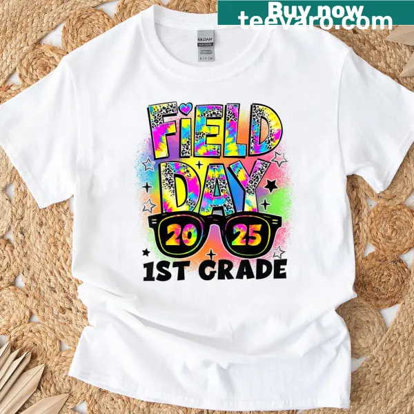 Field Day t-shirt with playful typography celebrating school spirit and fun.