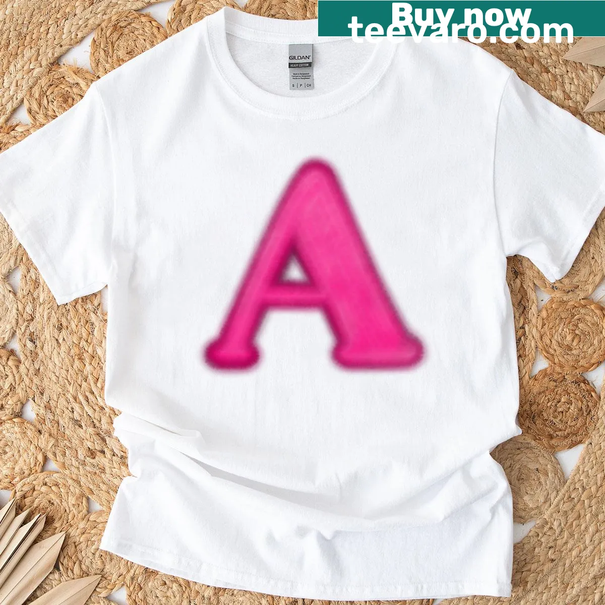 Funny Fuzzy Pink A T-shirt with playful typography — on a men's t-shirt