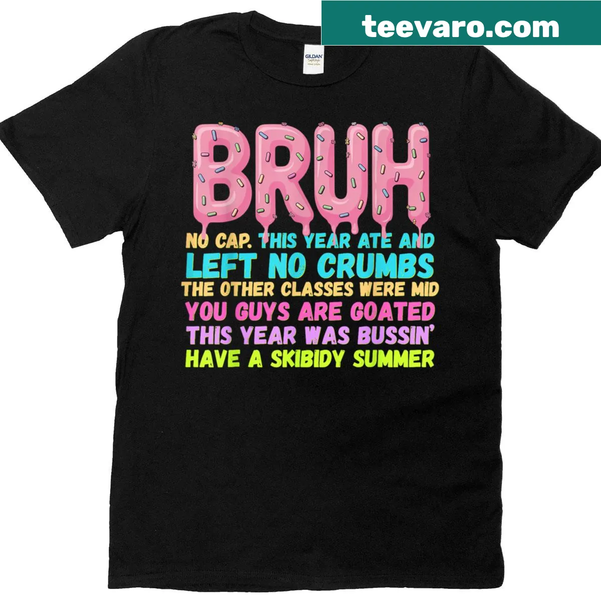 T-shirt with Gen A slang 'Bruh' for teachers — on a men's t-shirt