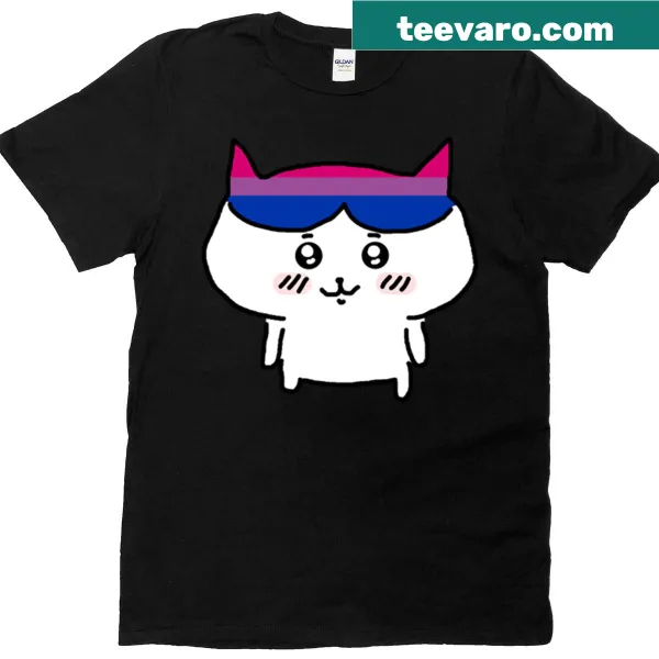T-shirt featuring a bisexual pride graphic in flag colors.