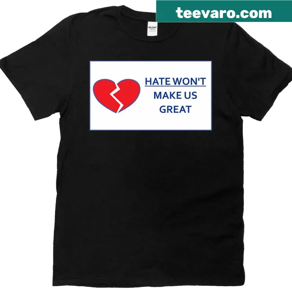 Edgy oversized t-shirt with a powerful anti-hate message