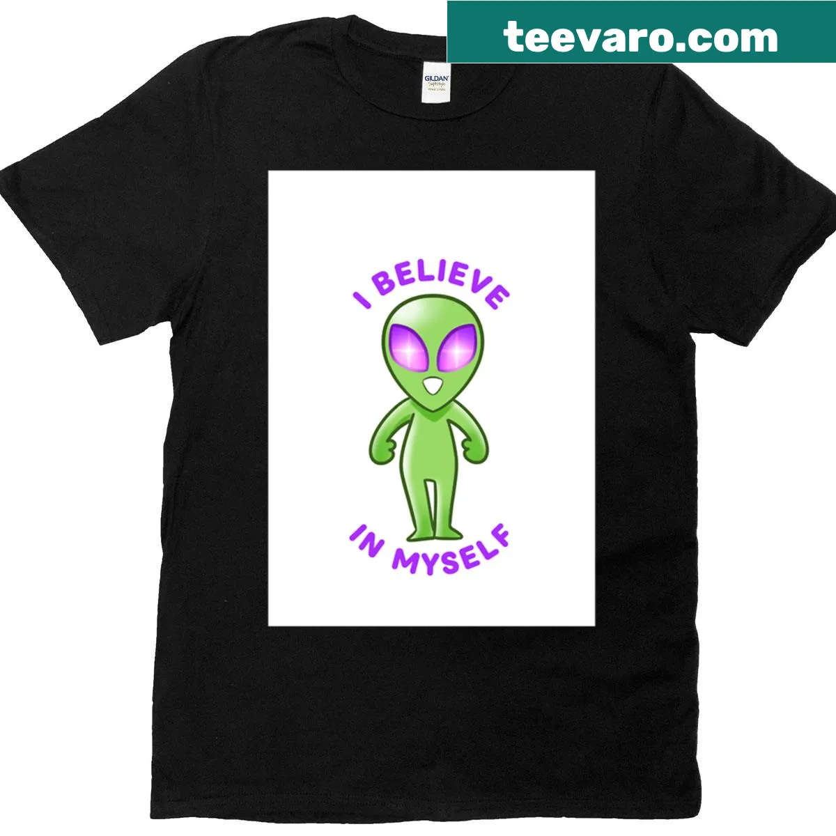T-shirt featuring the text 'I Believe In Myself' in bold typography — on a men's t-shirt