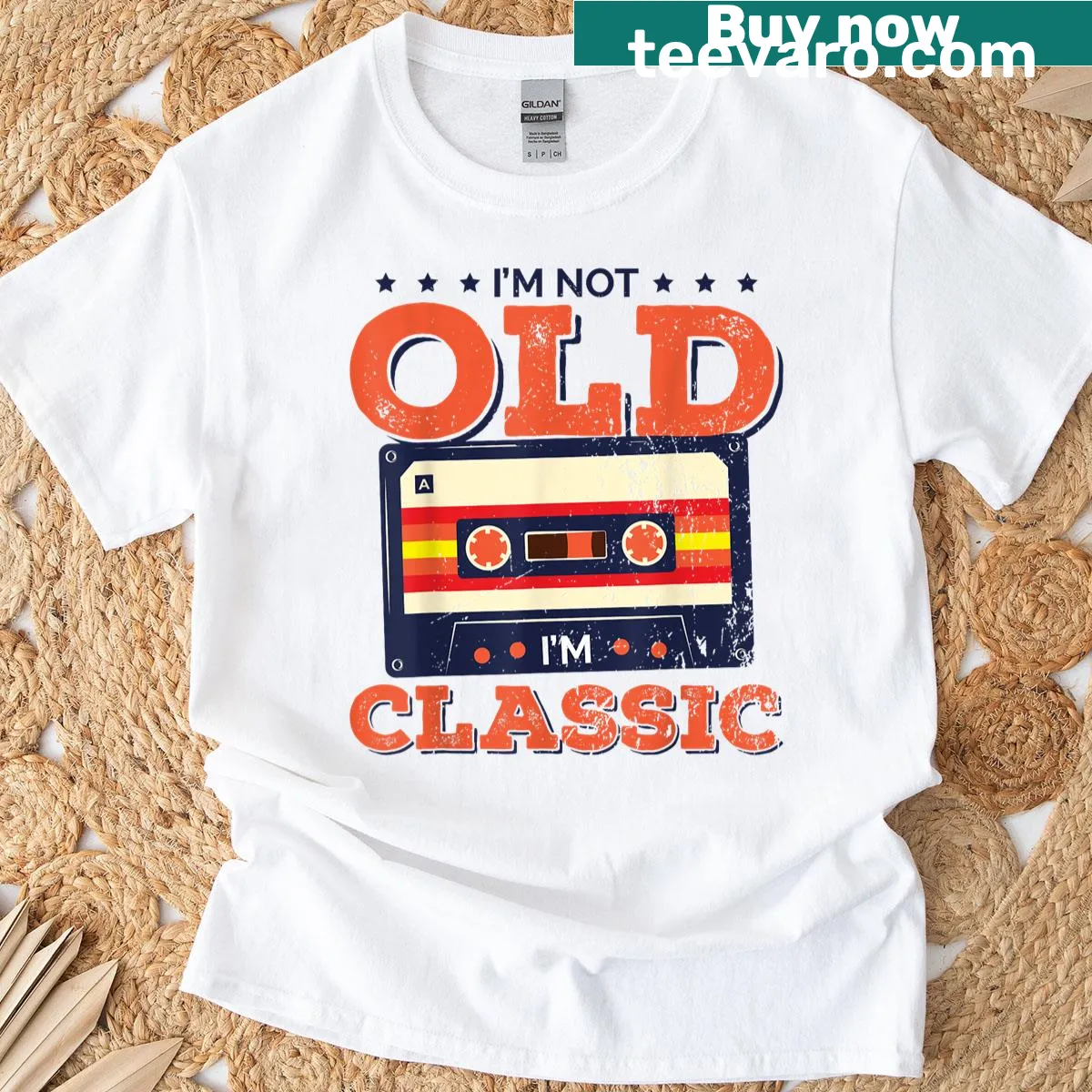Funny typography about being vintage instead of old on a T-shirt — on a men's t-shirt
