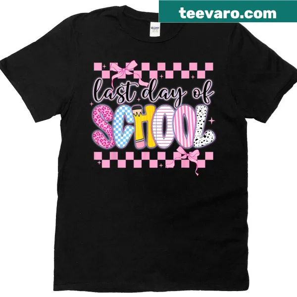 T-shirt with a coquette bow design celebrating summer break