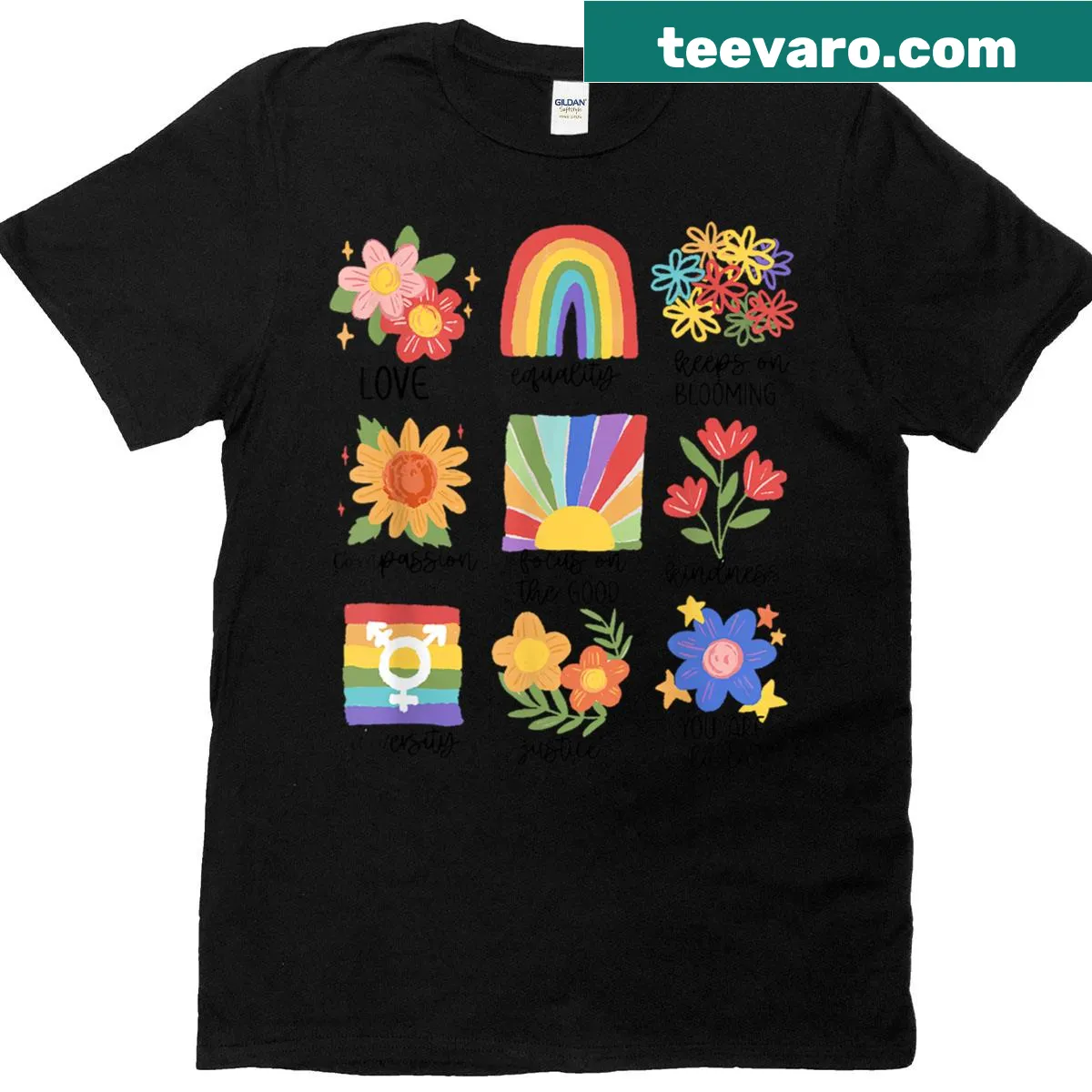 Typography design promoting equal rights and diversity on T-shirt — on a men's t-shirt