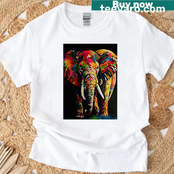 Playful illustration of a liquorice elephant on t-shirt