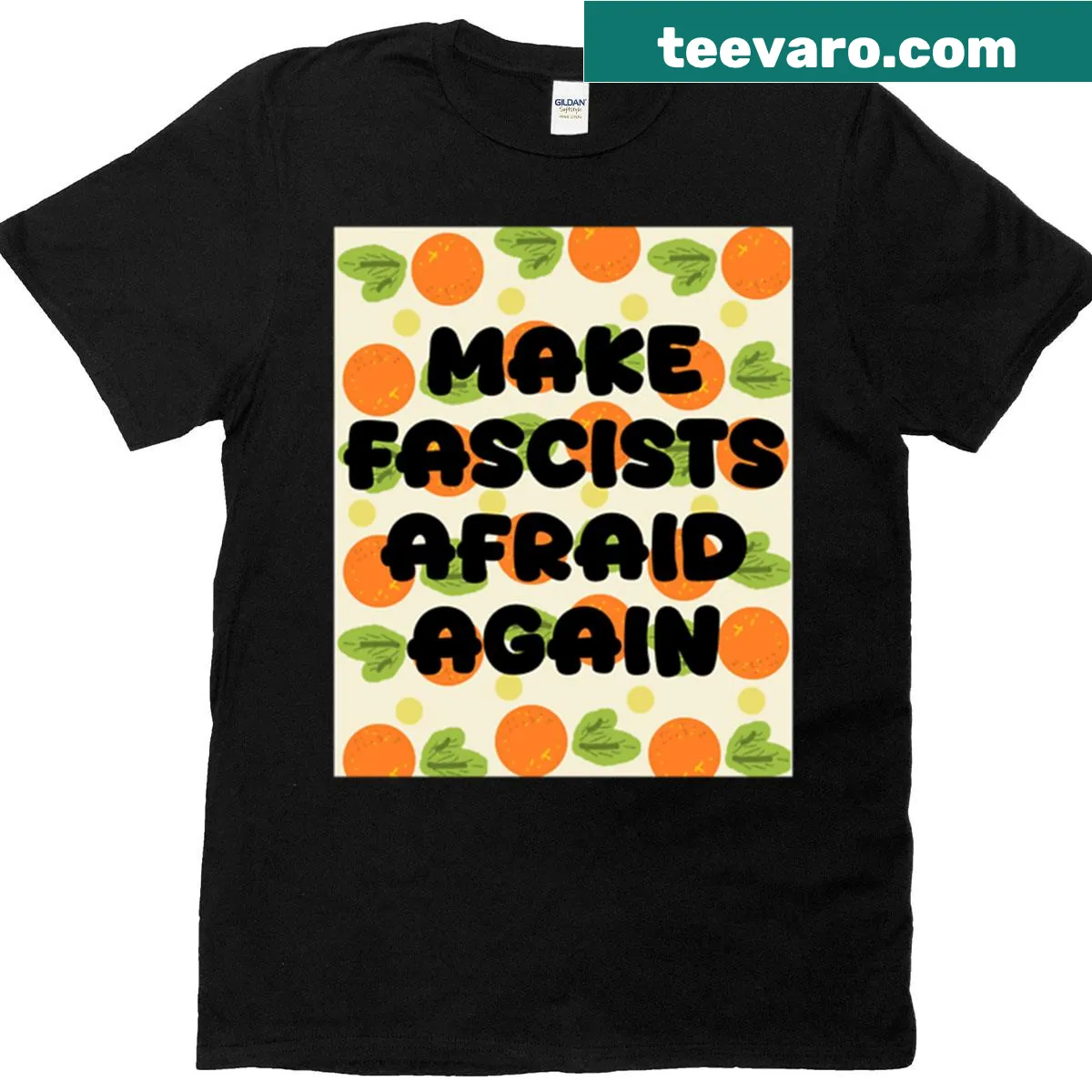 Provocative T-shirt with a slogan about fascism — on a men's t-shirt