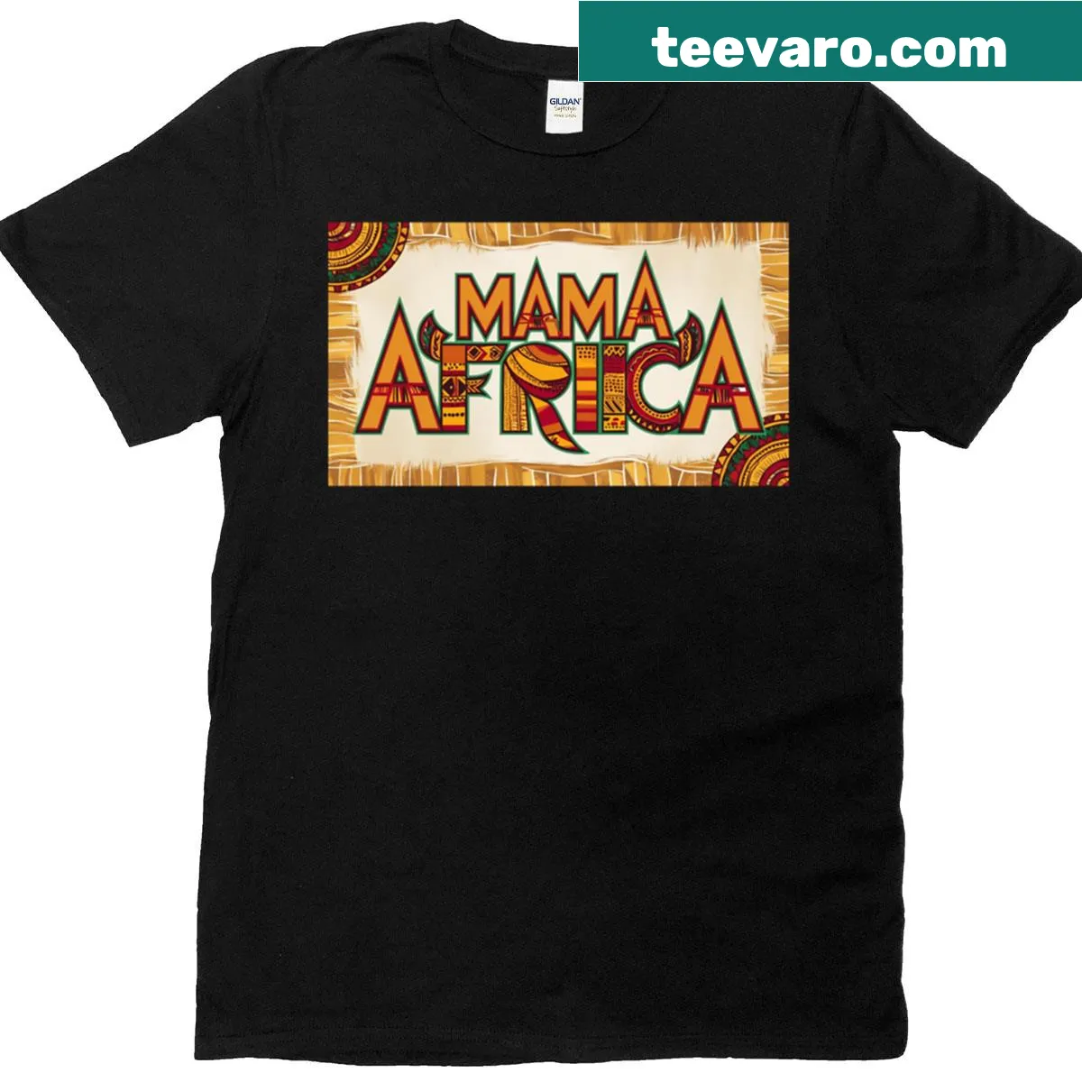 Oversized T-shirt honoring 'Mama Africa' with a tribute design — on a men's t-shirt